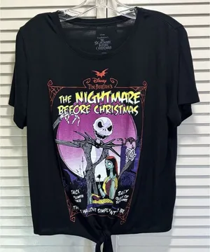Disney Nightmare Before Christmas‎ Graphic Logo Tshirt Short Sleeve Size XL thumbnail 1