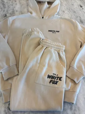 White Fox Boutique Beige Track Pants Joggers thumbnail 1