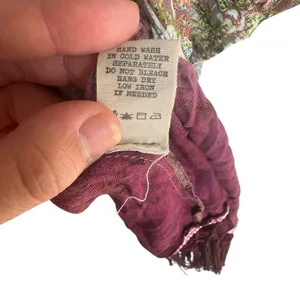 BKE Gimmicks Boho Hippie Floral Kimono Cardigan Fringe Ombre Sheer‎ Festival M thumbnail 7