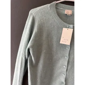 A New Day Women XS Blue Rhinestone Embellished Button Front Cardigan Sweater thumbnail 2