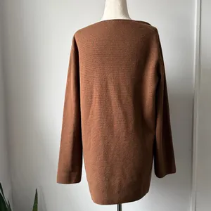 J. Crew Brown V-Neck Button Front Cardigan Sweater Blazer Merino Wool Blend thumbnail 3
