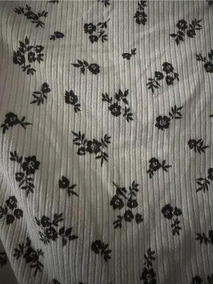 Floral Ribbed Tie Front Top Medium Cottagecore Fairycore Boho thumbnail 6