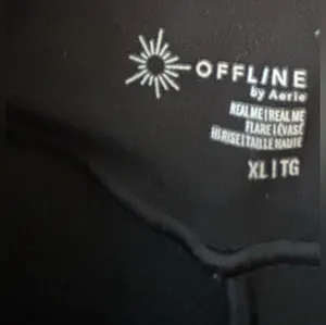 OFFLINE by Aerie Real Me High Rise Flare Leggings Solid Black Women’s L thumbnail 3