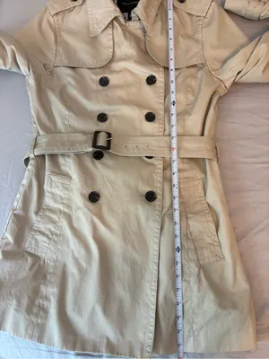 Banana Republic Belted Trench Coat Beige Double Breasted Medium thumbnail 5