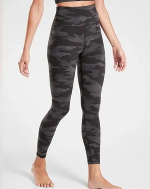 Athleta Black & Grey Camo Elation 7/8 Tight Leggings thumbnail 3