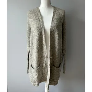 Free People Wool Blend Cardigan Duster Pullover Pockets Longline Size XS thumbnail 2