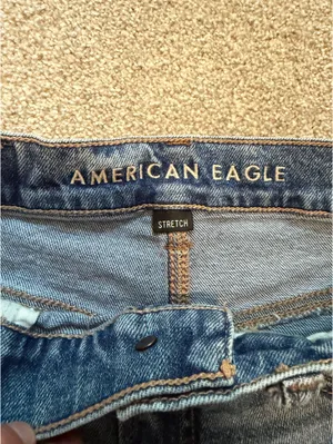 American Eagle Stretch Denim High-Rise Shorts thumbnail 5
