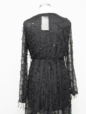 Miss Ord Sequin - Embellished Sheer Mesh Evening Gown thumbnail 13