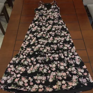 Lulu’s Radiant Look Black Floral Print Sleeveless Maxi Dress small thumbnail 1