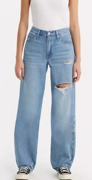 NWT Levi’s baggy dad jeans 26x30 ripped thumbnail 1