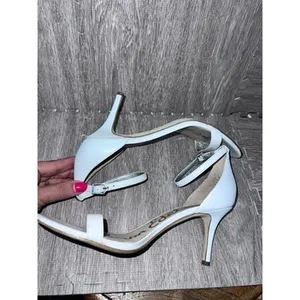 Sam Edelman Women's‎ White Ankle Strap Heeled Sandals Size 9.5 thumbnail 7