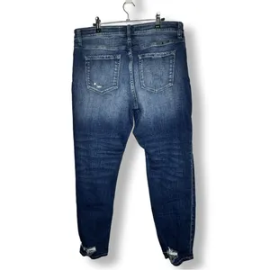 Womens KANCAN “Alena” Mid Rise Slim Cut Boyfriend Jeans Dk Blue Wash Sz 11/29 thumbnail 2