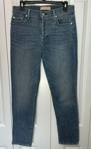7 For All Mankind Josefina Jeans Womens 27 Blue Luxe Vintage Skinny Boyfriend thumbnail 1