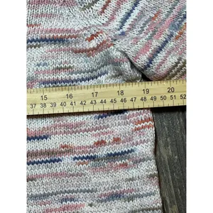 J Jill Petite Knit Cotton Pastel Striped Sweater3/4 Sleeve Size Large Coastal‎ thumbnail 6