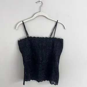 Y2k‎ Black Ferocious Chik Square Neckline Sheer Floral Lace Tank Top thumbnail 3