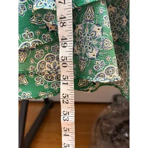 Max Studio Green Mandala Print Ruffle Faux Wrap Maxi Dress Large thumbnail 10