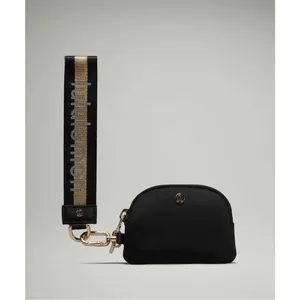 ✨Lululemon Dual Pouch Wristlet Black / Gold / Grey✨ thumbnail 4