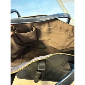 J.Crew Biennial Medium Leather Satchel‎ Tote Black Style 21986 Gold Hardware thumbnail 5