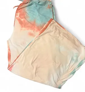 Knox Rose Tie-Dye Wide Leg Pants - Peach & Aqua Sz XL thumbnail 1