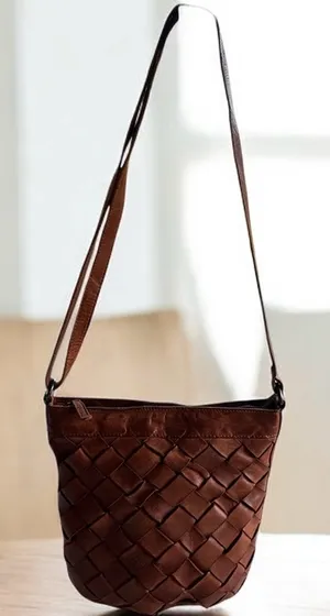 Vilenca Hollan Woven Leather Crossbody Bag thumbnail 1