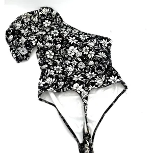 Free People Somthin Bout You Black & White Floral Bodysuit NWT Size Small thumbnail 6