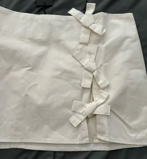 LIONESS White Bow Mini Skirt thumbnail 2