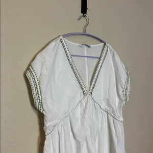 Zara Embroidered Mini‎ Dress Size Medium thumbnail 3
