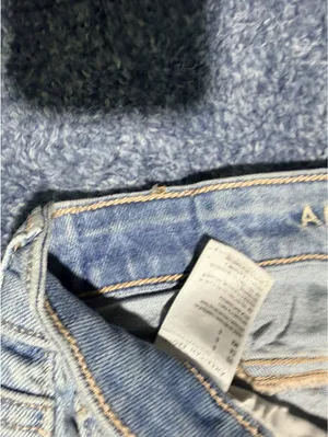 American Eagle Light Wash Stretch Denim Shorts thumbnail 4