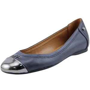 Coach Flats‎ Women's Black Mirror Metallic Chelsea Cap Toe Classic Sophisticated thumbnail 3