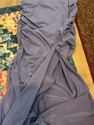 Abercrombie and fitch blue midi ruched dress size small thumbnail 13