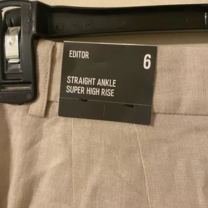 New NWT Beige Express Editor Straight Ankle‎ Super High Rise Slacks Size 6 thumbnail 2