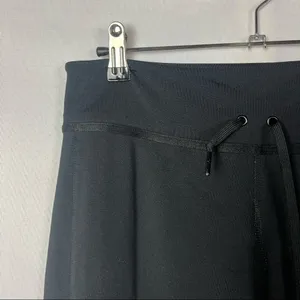 Adidas‎ Black Wide Leg Mid Rise Athletic Pants M thumbnail 3