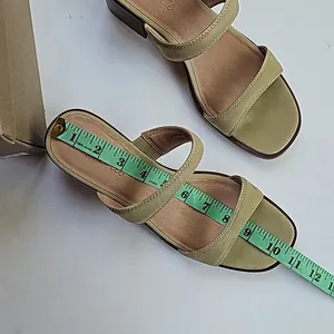Madewell Leather Pale Lichen The Saige Double Strap Slide‎ Heel Sandals Size 10 thumbnail 8