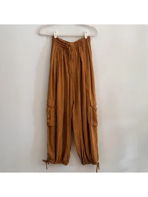 Free People Palash Cargo Pants in Goldenrod thumbnail 5