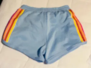 New! Totally 80’s Light Blue Women’s Athletic Shorts thumbnail 1