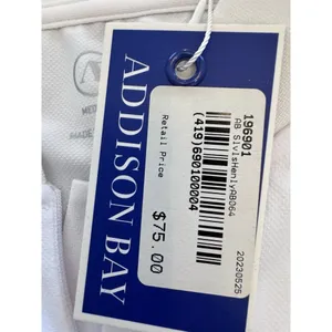 Addison Bay Sleeveless Courtside White Polo Shirt Size M Golf Tennis NWT $75 thumbnail 8