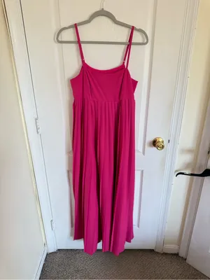 Anthropologie Mare Mare Pink Pleated Maxi Dress thumbnail 2