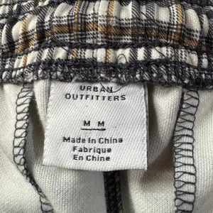 Urban Outfitters Medium Pants Plaid Pull-On Stretch Zip Pockets Hi-Rise Creased thumbnail 8