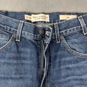 Nili Lotan Salome Wide Leg Jeans 27 Dark Wash High Rise Made in USA Cotton Denim thumbnail 10