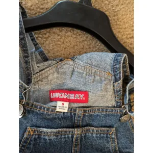 Vintage Union Bay Denim Jeans Bib Overalls Carpenter Blue Mens Size S thumbnail 14
