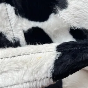 Vintage VTG Union Made Faux Fur Cow Print Coat thumbnail 5