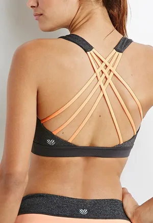 Forever 21 Strappy Cross Back Sports Bra thumbnail 3