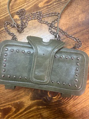Olive green crossbody purse thumbnail 2
