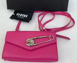 Versus by Versace Pink Leather Wallet Bag w/Medusa thumbnail 1