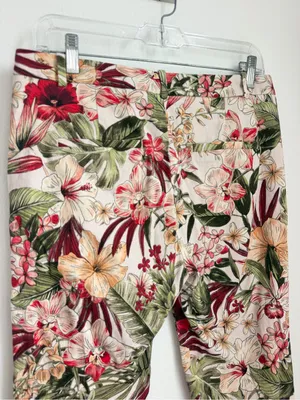 Zara Floral Ankle Print Chinos Pants thumbnail 4