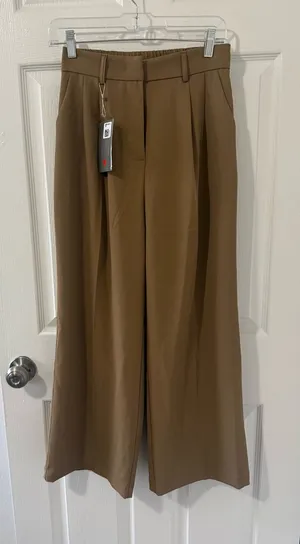 Brown flowy dress pants Tan thumbnail 1