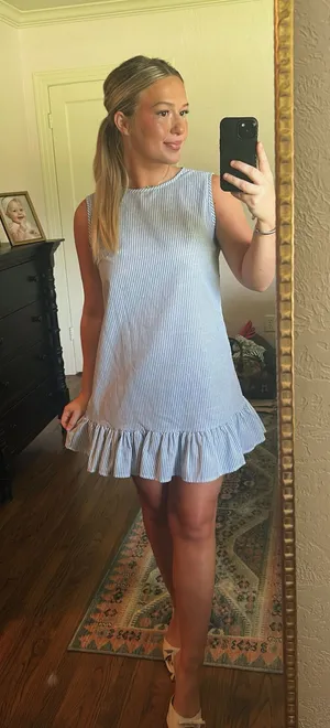 Striped Cotton Dress thumbnail 1