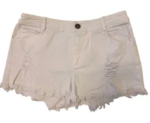 Sugarlips White Distressed Jean Shorts thumbnail 1