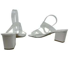 Raye Bardot Heel Slide Strap Sandal Block Clear White Size‎ US 9 thumbnail 8