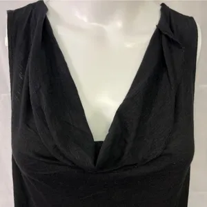 Anthropologie Women's Black Shirt/Tank-Top/Cowl Neck Sz S SKU 4098 thumbnail 3